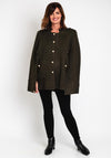 Malissa J One Size Military Style Cape, Khaki