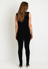 Natalia Collection One Size Lace Trim Vest, Black