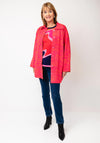 Malissa J One Size Animal Print Button Down Cardigan, Pink & Orange