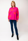 Malissa J One Size Heart Jumper, Pink & Red