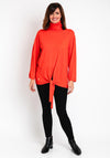 Natalia Collection One Size Tie Detail Sweater, Orange