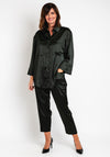 Natalia Collection One Size Sleek Satin Blouse, Khaki