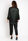 Natalia Collection One Size Sleek Satin Blouse, Khaki