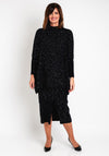 Malissa J One Size Sequin Embellished Sweater, Black