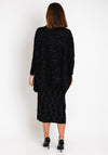 Malissa J One Size Sequin Embellished Sweater, Black