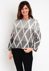 Malissa J One Size Embellished Argle Knit Jumper, Grey