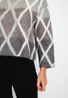 Malissa J One Size Embellished Argle Knit Jumper, Grey