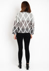 Malissa J One Size Embellished Argle Knit Jumper, Grey