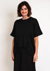 Malissa J One Size Asymmetrical Top, Black