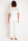 Malissa J One Size Ajour Knit Top, White