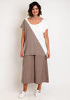 Malissa J One Size Two Tone Top, Mushroom