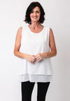 Malissa J One Size Layered Chiffon Top, White