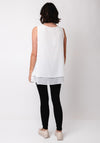 Malissa J One Size Layered Chiffon Top, White