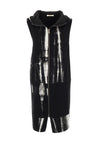 Malissa J One Size Sleeveless Hooded Jacket, Black
