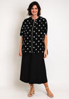 Malissa J One Size Hooded Print Jacket, Black