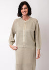 Malissa J One Size Metallic Crochet Knit Cardigan, Gold