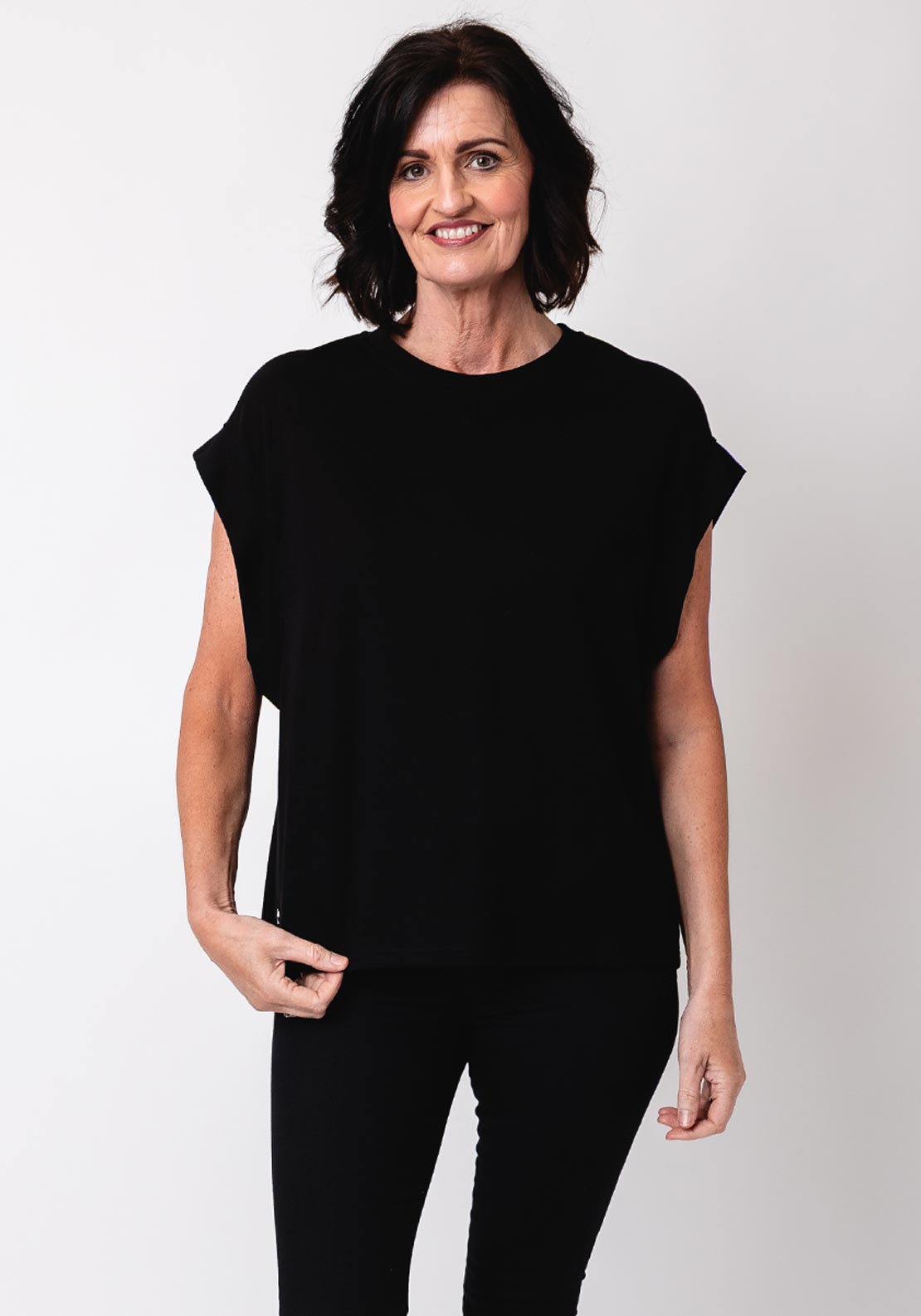 Malissa J One Size Basic T Shirt, Black