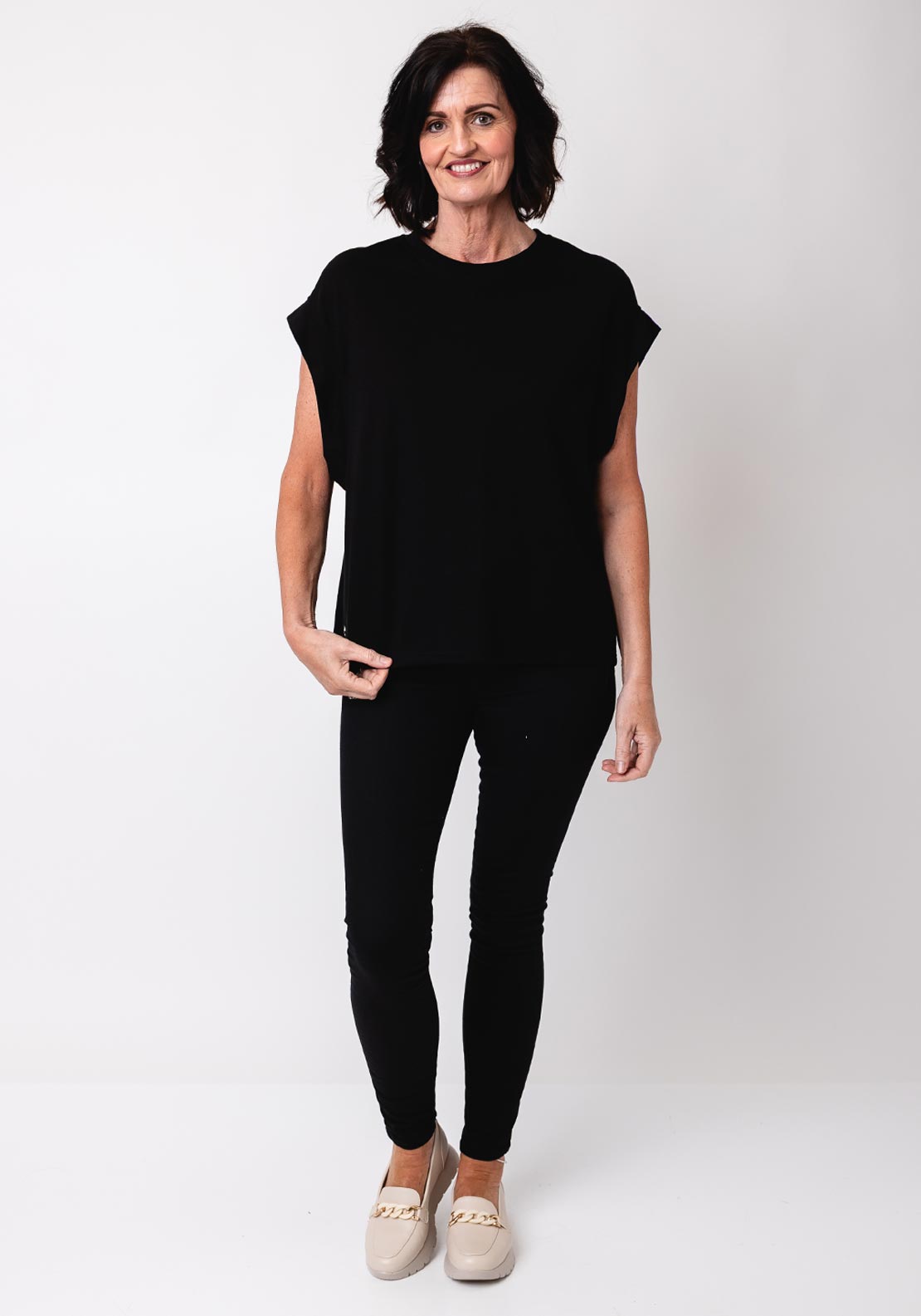 Malissa J One Size Basic T Shirt, Black