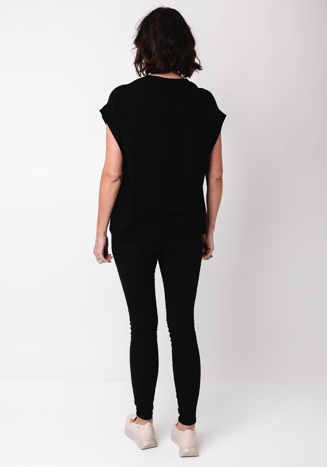 Malissa J One Size Basic T Shirt, Black