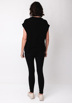 Malissa J One Size Basic T Shirt, Black