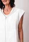 Malissa J One Size Hooded Gilet, White