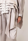 MALISSA J OVERSIZED WOVEN SHIRT WITH PLEAT