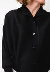 Mallisa J Button Up Pleated Cardigan, Black
