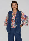 Malissa J Button Up Denim Vest, Blue