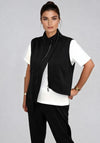 Malissa J High Neck Fleece Gilet, Black