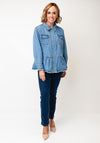 Malissa J One Size Frill Denim Jacket, Blue