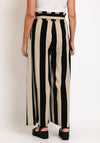 Malissa J One Size Wide Leg Striped Trousers, Mushroom