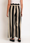 Natalia Collection One Size Wide Leg Striped Trousers, Mushroom