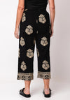 Malissa J One Size Paisley Embroidered Culottes, Black