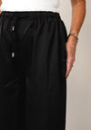 MALISSA J WIDE LEG TEXTURED SATIN TROUSERS