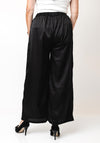 MALISSA J WIDE LEG TEXTURED SATIN TROUSERS