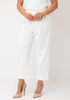 Malissa J Elasticated Wide Leg Joggers, White
