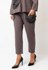 Malissa J One Size Textured Pocket Detail Trousers, Mushroom