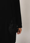 Malissa J Textured One Size Pocket Detail Tunic Dress, Black