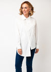 Malissa J Woven Pearl Detail Shirt One Size, White