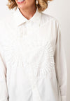 Malissa J Woven Pearl Detail Shirt One Size, White