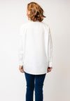 Malissa J Woven Pearl Detail Shirt One Size, White