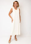 Malissa J Waffle Detail Maxi Dress, Cream