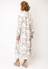 Malissa J Vintage Print Relaxed Shirt Dress, White Multi