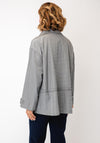 Malissa J Rhinestone Embellished Zip Up Jacket, Grey
