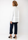 Malissa J Rhinestone Embellished Zip Up Jacket, White