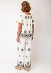 Malissa J Vintage Print with Tassel Detail Top, Cream Multi