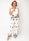 Malissa J Vintage Print with Embroidery Detail Waistcoat, Cream