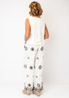 Malissa J Vintage Print with Embroidery Detail Waistcoat, Cream