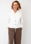 Malissa J One Size Button Down Front Shirt, White