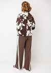 Malissa J Cow Print Button Down Jacket, Cream and Brown